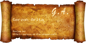 Gerzon Arita névjegykártya